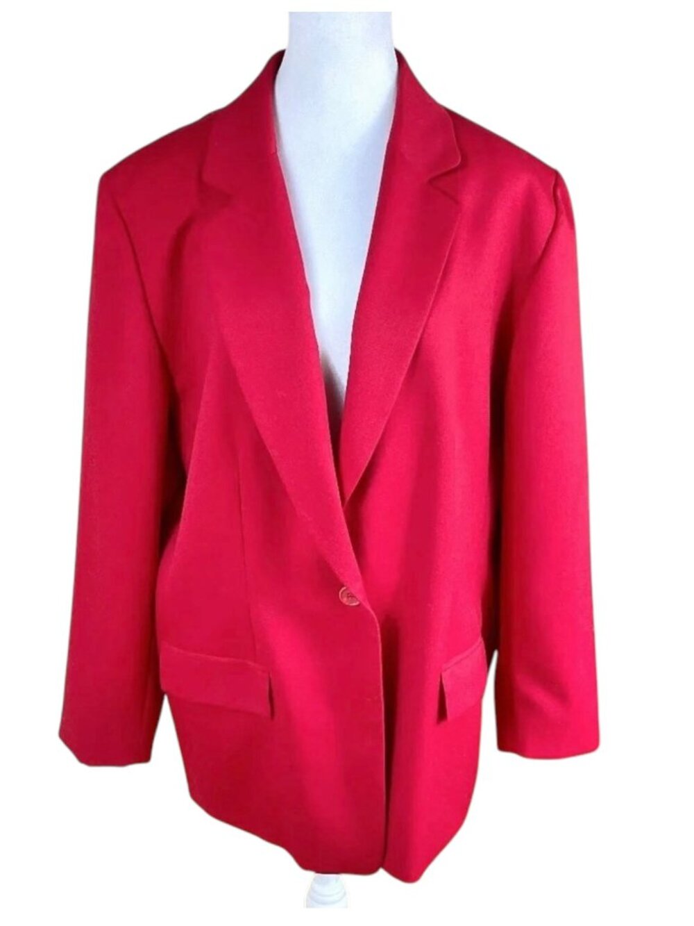 Pendleton Blazer Wool Red Single Breasted Plus (18W)
